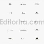 دانلود فایل لایه باز پک 100طرح لوگو مینیمال 100 Minimal Logos