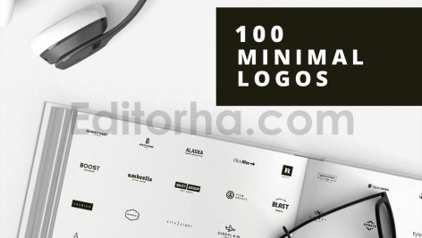 دانلود فایل لایه باز پک 100طرح لوگو مینیمال 100 Minimal Logos