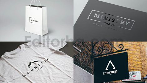 دانلود فایل لایه باز پک 100طرح لوگو مینیمال 100 Minimal Logos