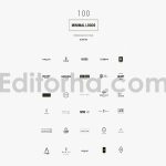 دانلود فایل لایه باز پک 100طرح لوگو مینیمال 100 Minimal Logos