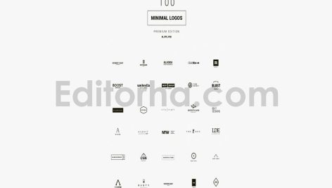 دانلود فایل لایه باز پک 100طرح لوگو مینیمال 100 Minimal Logos