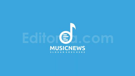دانلود فایل لایه باز لوگو اخبار موسیقی Music News Logo