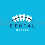 دانلود فایل لایه باز لوگو ارتودنسی دندان Dental Braces Logo