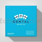 دانلود فایل لایه باز لوگو ارتودنسی دندان Dental Braces Logo