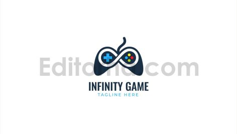 دانلود فایل لایه باز لوگو بازی و گیم نت طرح بی نهایت Infinity Game Logo