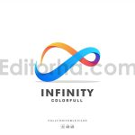 دانلود فایل لایه باز لوگو طرح بی نهایت رنگارنگ Infinity Colorful Logo
