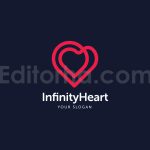دانلود فایل لایه باز لوگو بی نهایت طرح قلب Infinity Heart Logo Template
