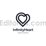 دانلود فایل لایه باز لوگو بی نهایت طرح قلب Infinity Heart Logo Template