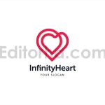 دانلود فایل لایه باز لوگو بی نهایت طرح قلب Infinity Heart Logo Template