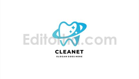دانلود فایل لایه باز لوگو دندان و دندانپزشکی Clean Dent Logo