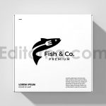 دانلود فایل لایه باز لوگو رستوران غذاهای دریایی Fish Fork Restaurant Logo