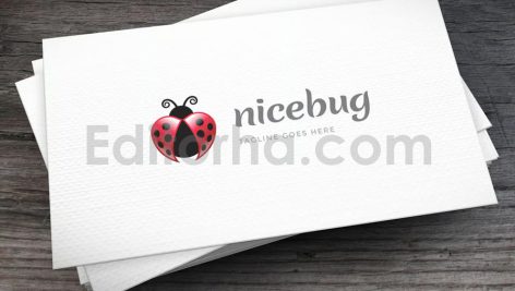 دانلود فایل لایه باز لوگو ساده با طرح کفشدوزک Nicebug Logo Template