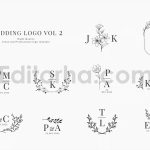 دانلود فایل لایه باز لوگو دعوتنامه عروسی Wedding logo Vol 2