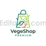 دانلود فایل لایه باز لوگو فروشگاه سبزیجات Salad Vegetable Shop Logo