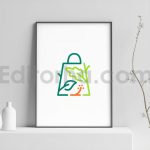 دانلود فایل لایه باز لوگو فروشگاه سبزیجات Salad Vegetable Shop Logo