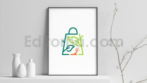دانلود فایل لایه باز لوگو فروشگاه سبزیجات Salad Vegetable Shop Logo