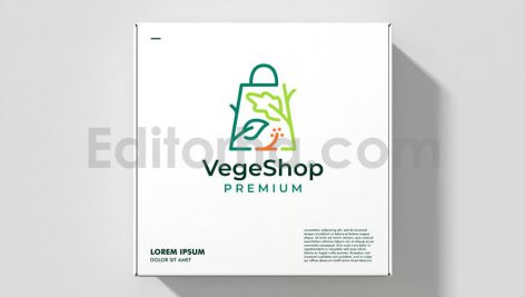 دانلود فایل لایه باز لوگو فروشگاه سبزیجات Salad Vegetable Shop Logo