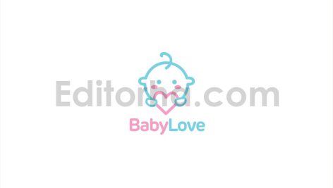 دانلود فایل لایه باز لوگو فروشگاه کودک و نوزاد Baby Love Logo