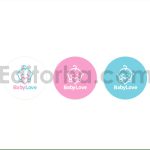 دانلود فایل لایه باز لوگو فروشگاه کودک و نوزاد Baby Love Logo