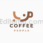 دانلود فایل لایه باز لوگو قهوه و کافی شاپ Coffee People Logo