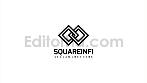 دانلود فایل لایه باز لوگو مربع بی نهایت Square Infinite Logo