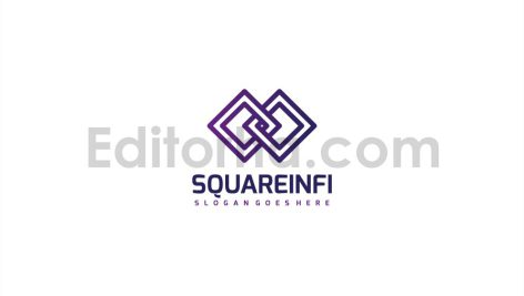 دانلود فایل لایه باز لوگو مربع بی نهایت Square Infinite Logo