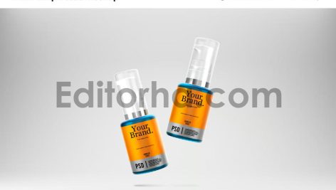 موکاپ بطری پمپی کرم آرایش2