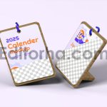 موکاپ تقویم رومیزی با استند چوبی3