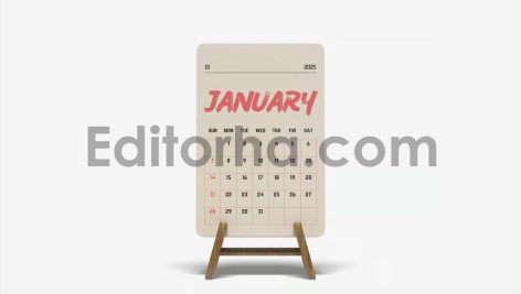 موکاپ تقویم رومیزی با استند چوبی3