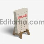 موکاپ تقویم رومیزی با استند چوبی5