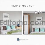 موکاپ قاب عکس اتاق خواب