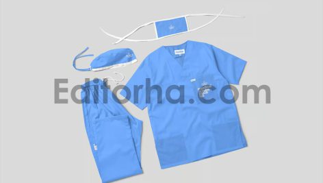 موکاپ لباس پزشکی3