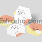 موکاپ کارت ویزیت شش ضلعی1