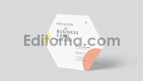 موکاپ کارت ویزیت شش ضلعی2