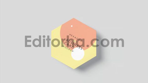 موکاپ کارت ویزیت شش ضلعی3