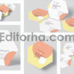 موکاپ کارت ویزیت شش ضلعی4