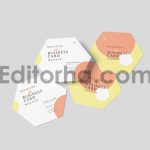 موکاپ کارت ویزیت شش ضلعی7