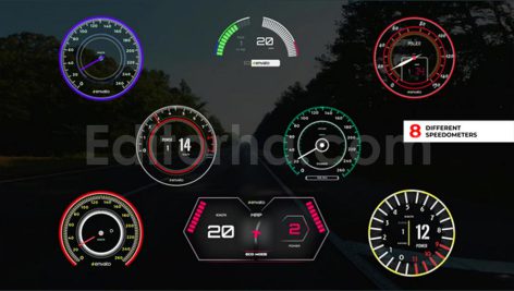 دانلود پروژه آماده پریمیر: کیلومتر شمار و سرعت سنج Speedometer Pack