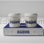 موکاپ لیوان کاغذی و نگهدارنده
