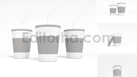 موکاپ لیوان پلاستیکی آبمیوه
