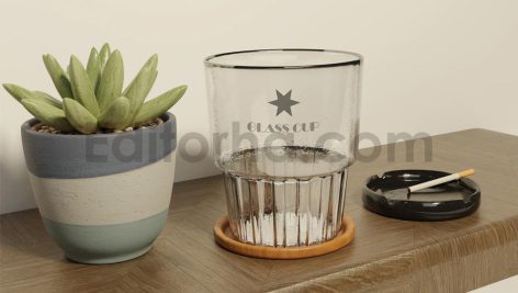 موکاپ لیوان شیشه ای