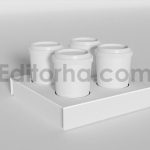دانلود موکاپ لیوان کاغذی و نگهدارنده Cup Holder Mockup