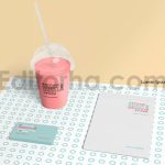 موکاپ لیوان پلاستیکی بستنی
