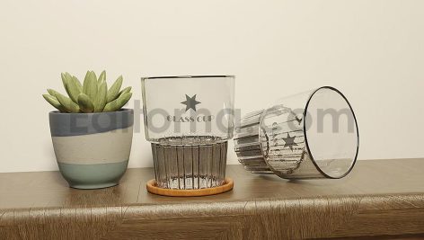 موکاپ لیوان شیشه ای