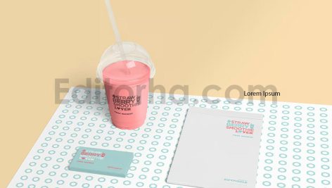 موکاپ لیوان پلاستیکی بستنی