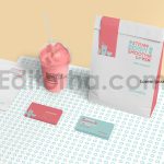 موکاپ لیوان پلاستیکی بستنی