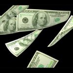 فوتیج موشن گرافیک ریختن دلار به زمین