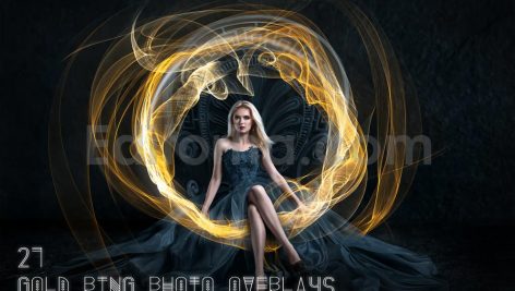 دانلود21 اکشن فتوشاپ حلقه نوری طلایی 21gold ring photo overlays