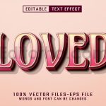 دانلود افکت متن سه بعدی قابل ویرایش 3D Heart Text - Editable Text Effect