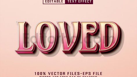 دانلود افکت متن سه بعدی قابل ویرایش 3D Heart Text - Editable Text Effect